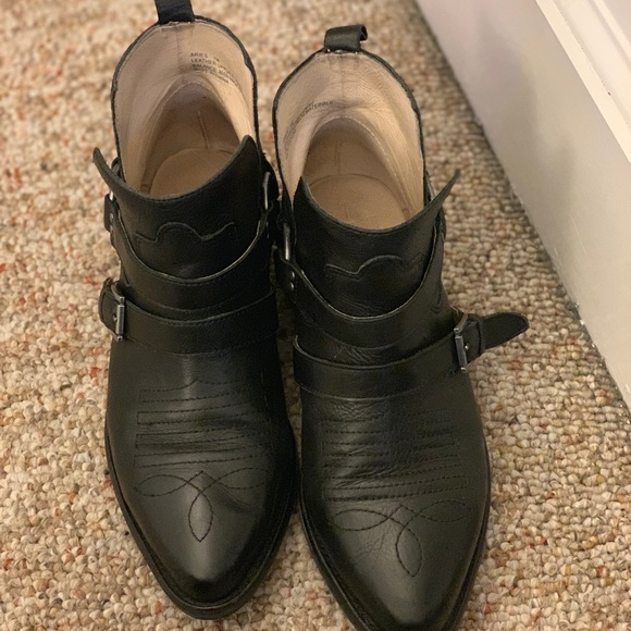 1/2 inch heel moto booties worn a few times - Picture 4 of 5